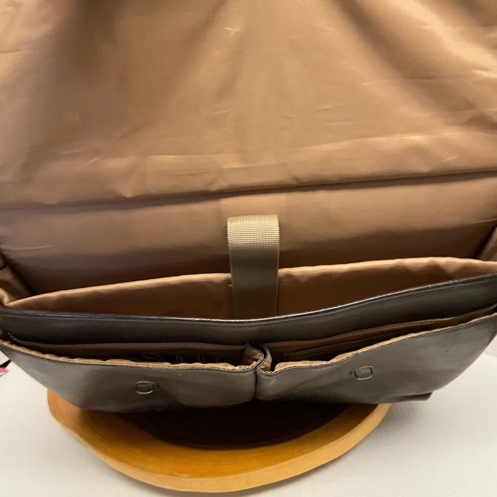 Solo New York Leather Laptop Briefcase Bag